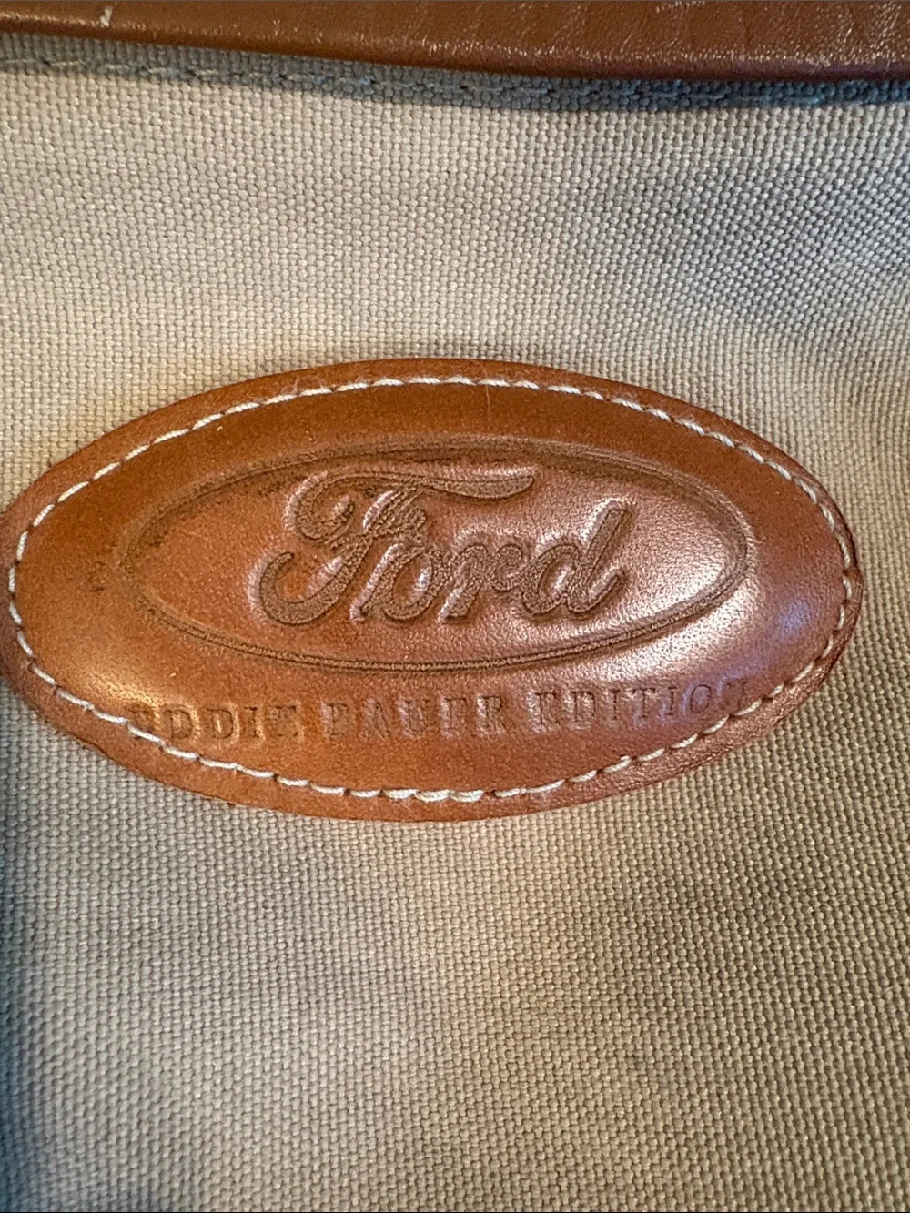 Eddie Bauer Ford Tan Canvas Duffel